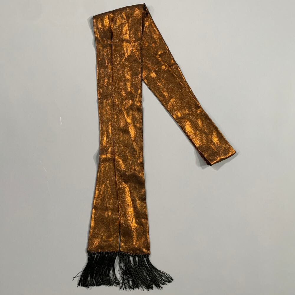 HAIDER ACKERMANN Black Copper Metallic Scarves - Picture 2 of 2